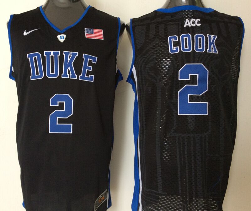 NCAA Men Duke Blue Devils #2 cook black->ncaa teams->NCAA Jersey